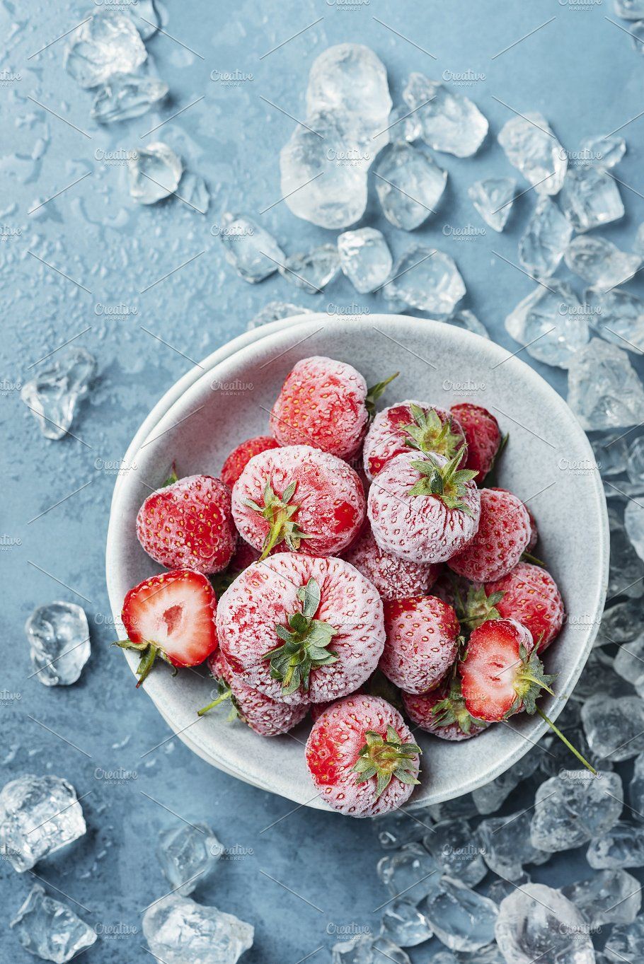 freeze strawberries
