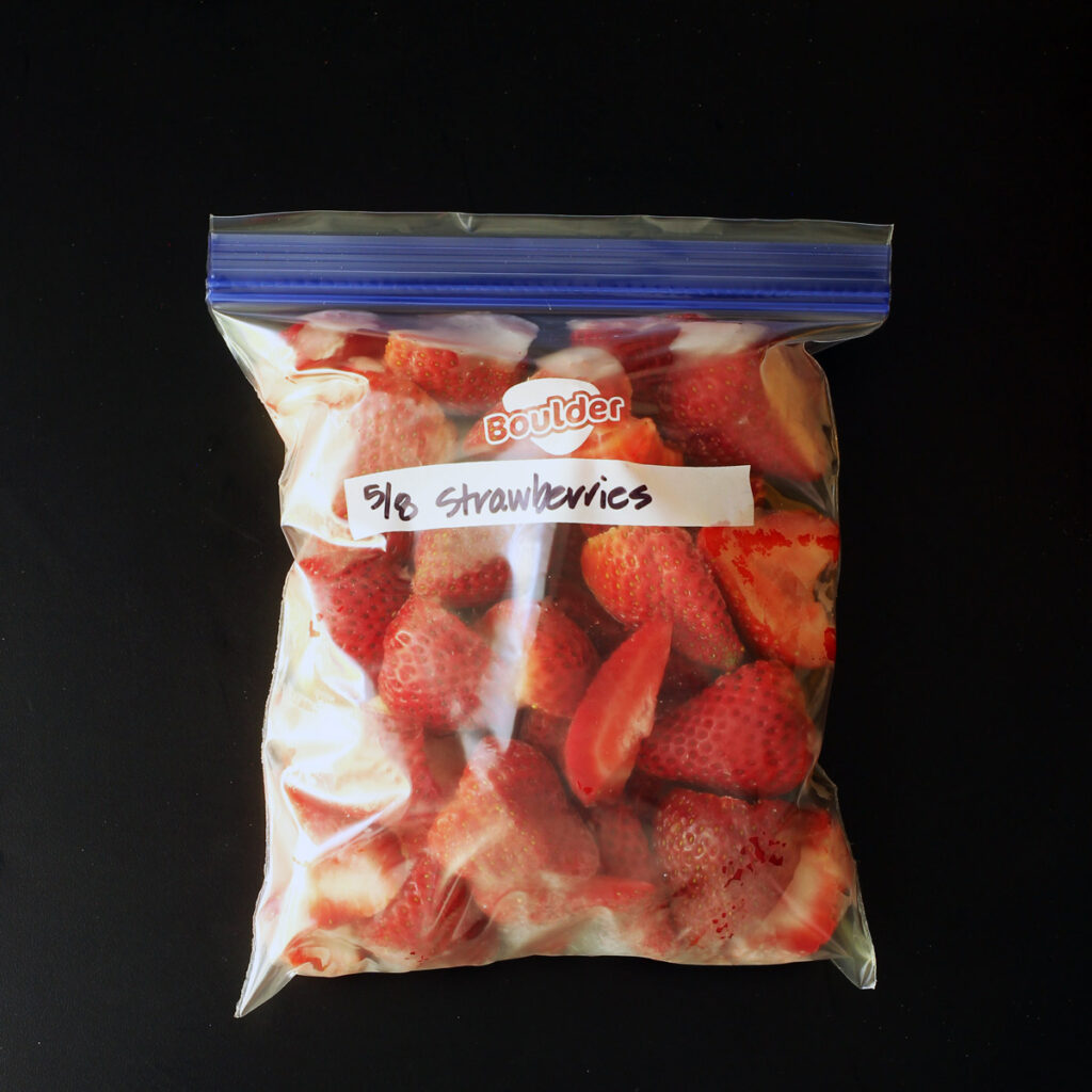 store frozen strawberries