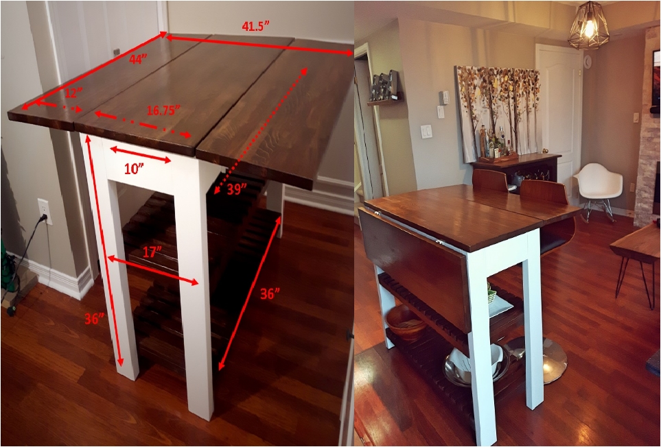 Kitchen Island DIY diy drop leaf kitchen island cart bacheloronabudget