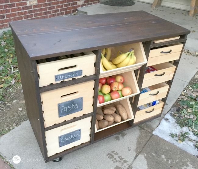 Kitchen Island DIY kitchen island with pantry mylove2create