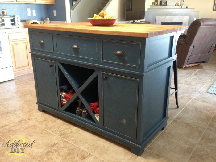 Kitchen Island DIY kitchen island with winerack addicted2diy