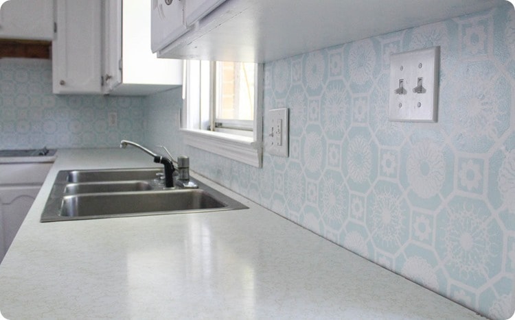 backsplash diy stenciled backsplash lovelyetc