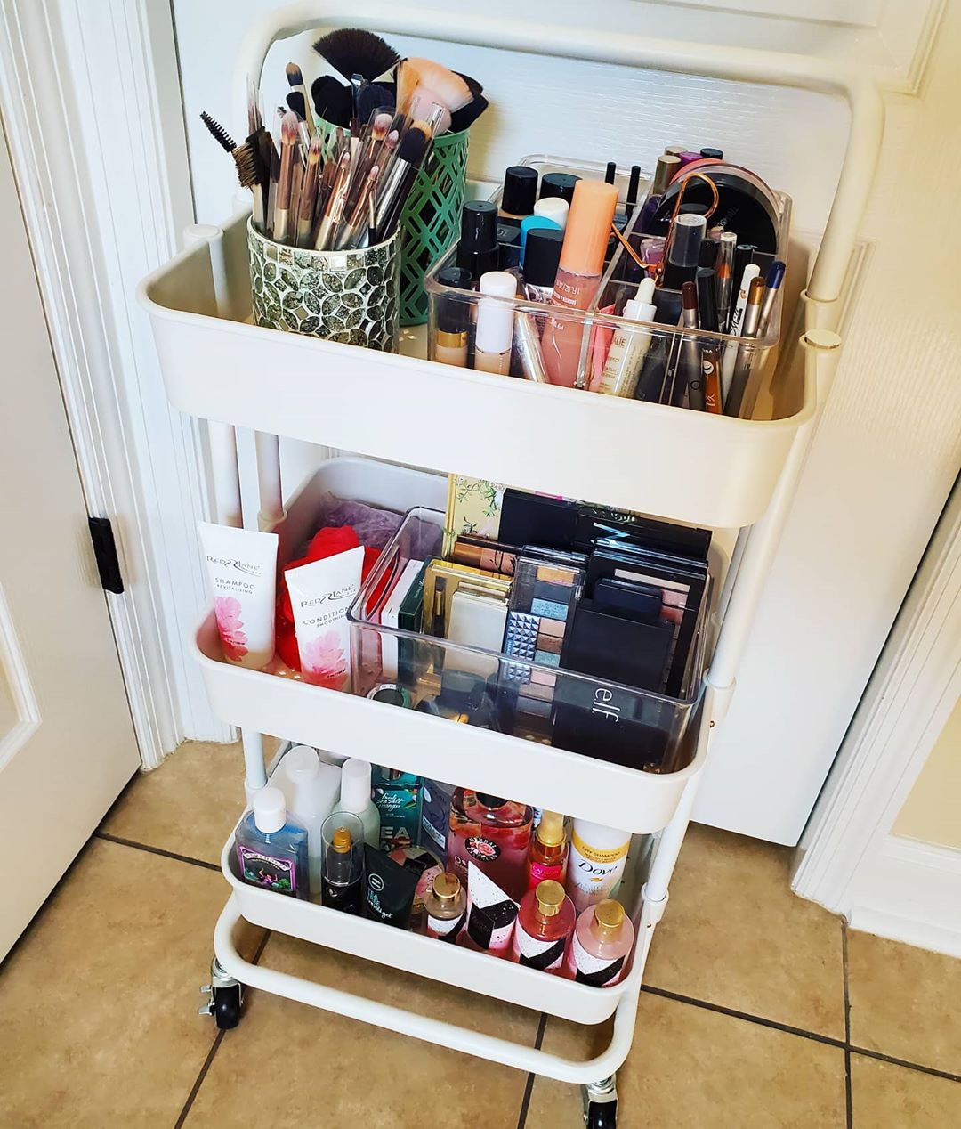 bathroom organization ideas cart B Fm637HN8h