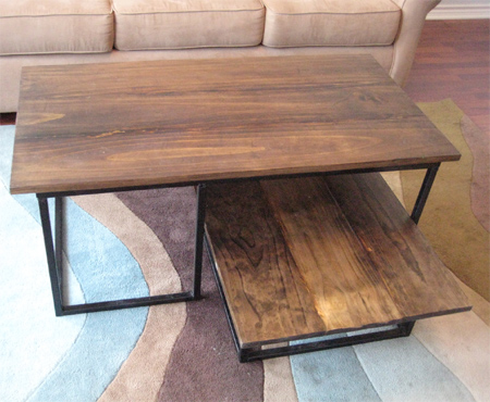 coffee table diy double steel frame home dzine