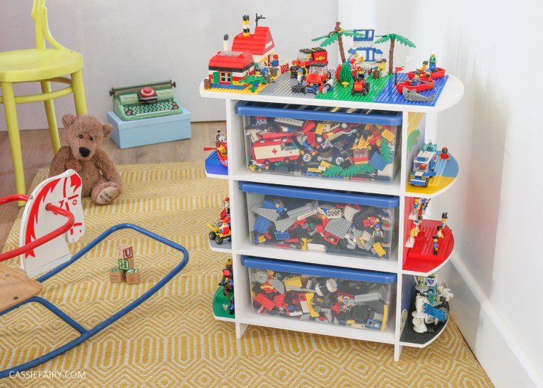 lego storage ideas diy upcycled toy storage unit play table cassiefairy