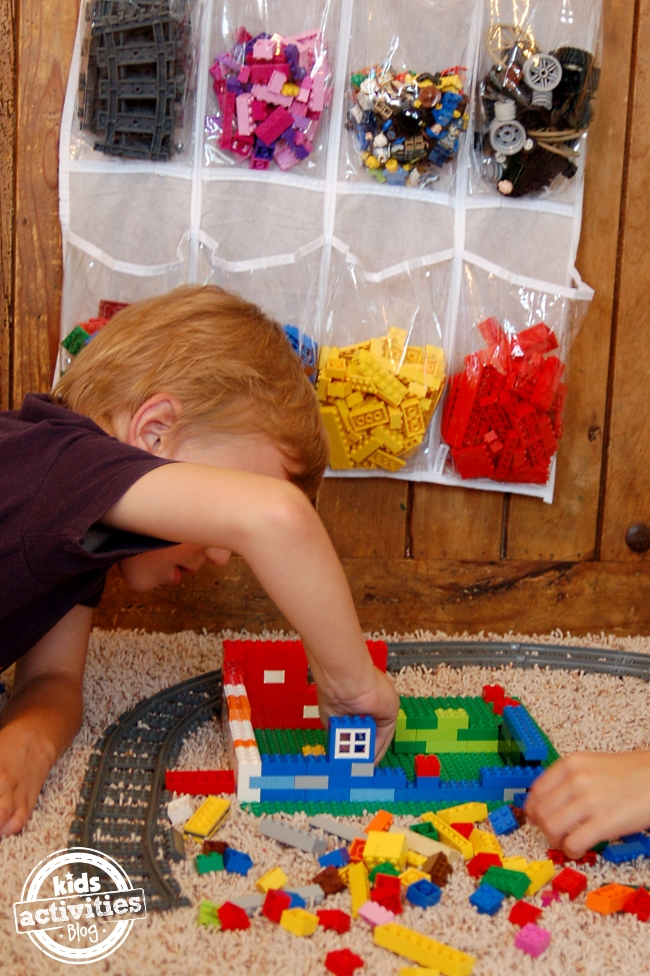 lego storage ideas legos in shoe storage bags kidsactivitiesblog