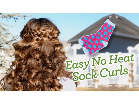 old socks sock curls no heat curl hairstyle cutegirlshairstyles