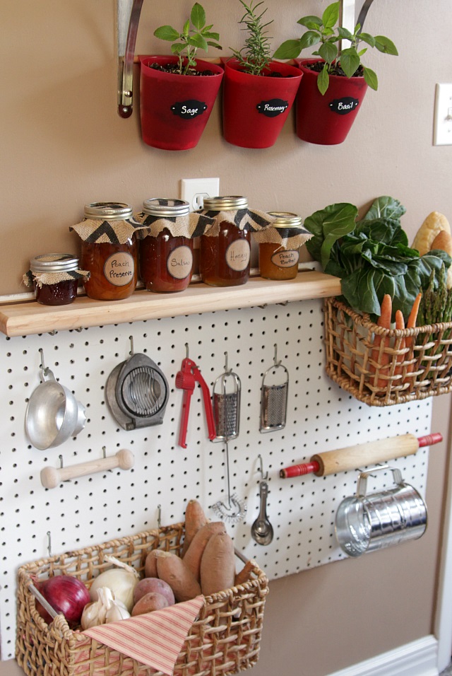 pantry organizer pegboard open pantry organization