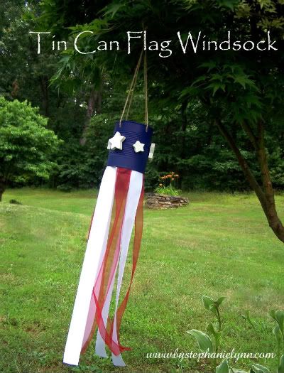 tin can ambient tin can flag windsock for the kiddie bystephanielynn