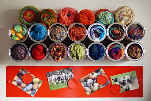 tin can ambient yarn organizer leetha