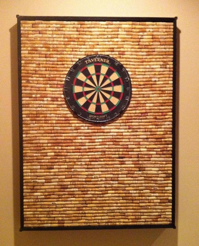 wine cork diy dart board protectiv wall macgyverisms