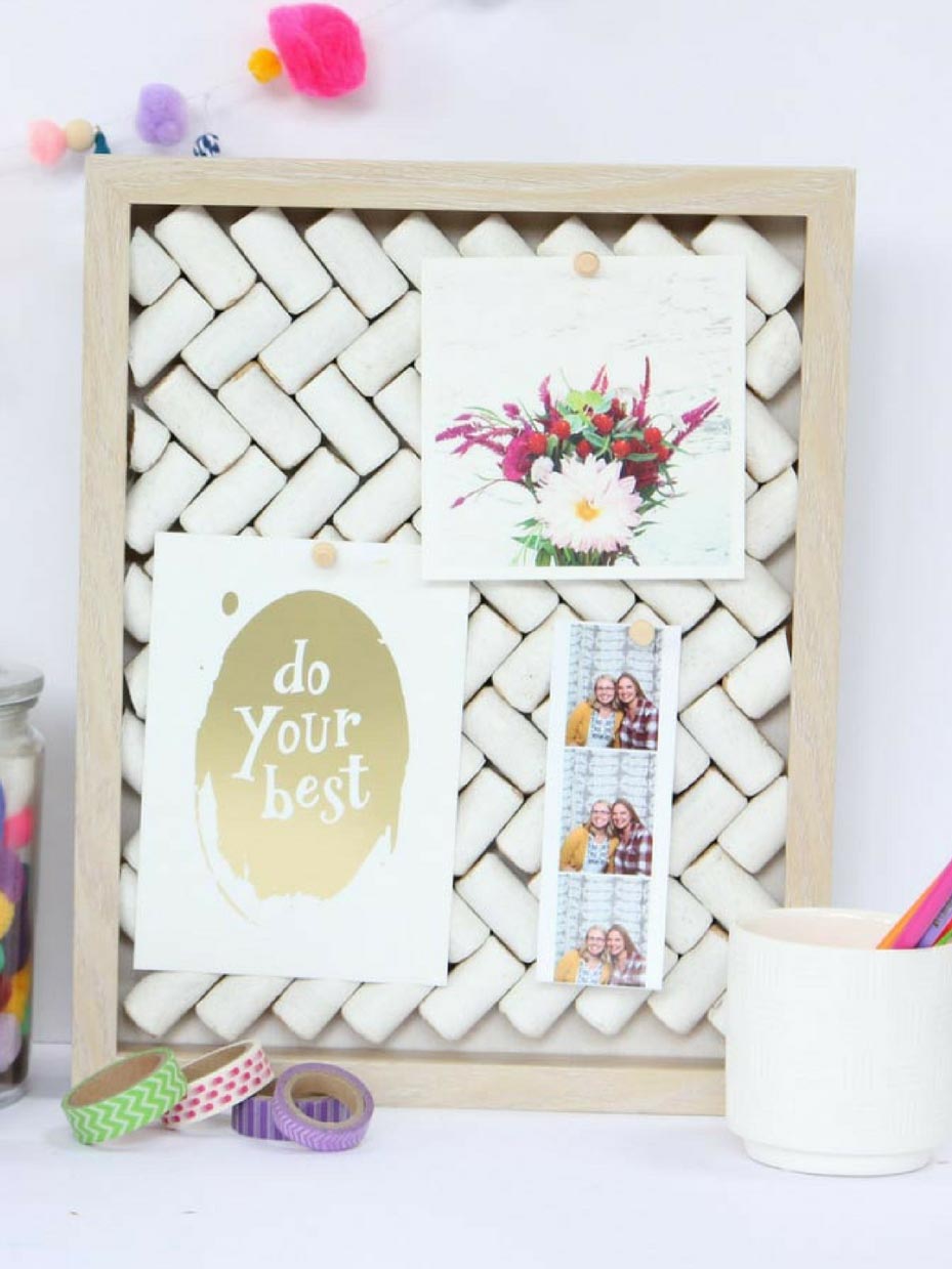 wine cork diy herringbone wine cork board fun365.orientaltrading