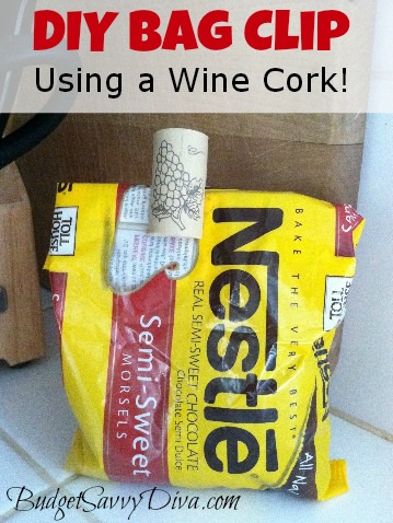 wine cork diy reuse wine corks bag clip budgetsavvydiva