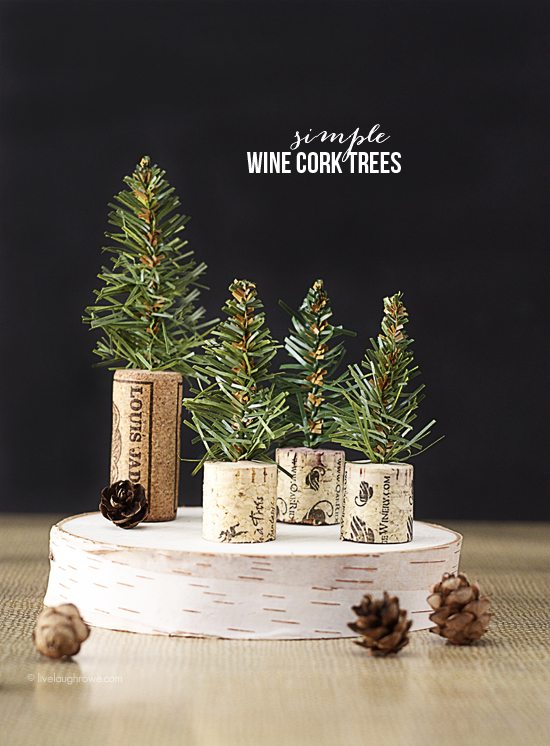 wine cork diy tiny tree livelaughrowe
