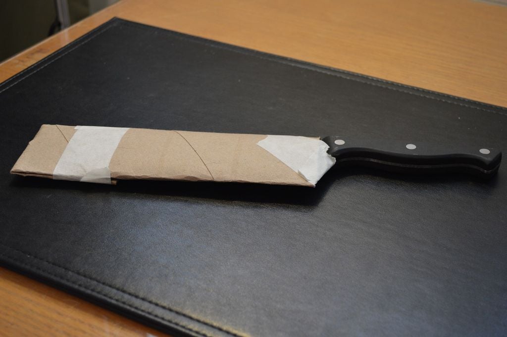 toilet paper knife sheath instructables